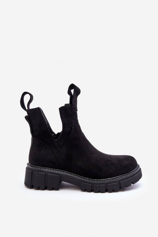 Stiefel Cut Out schwarz Farbe Heaven Stiefel Cut Out schwarz Farbe Heaven