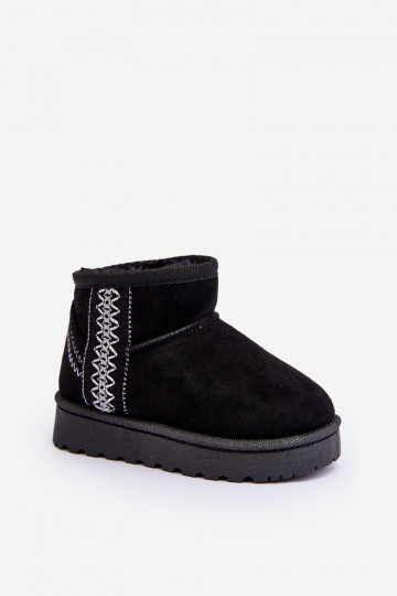 Kinder-Schneestiefel erwärmte schwarze Farbe Leonora