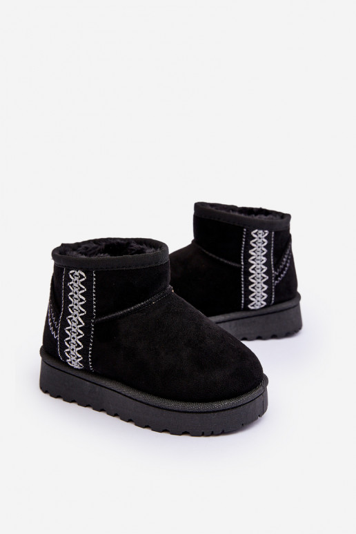 Kinder-Schneestiefel erwärmte schwarze Farbe Leonora