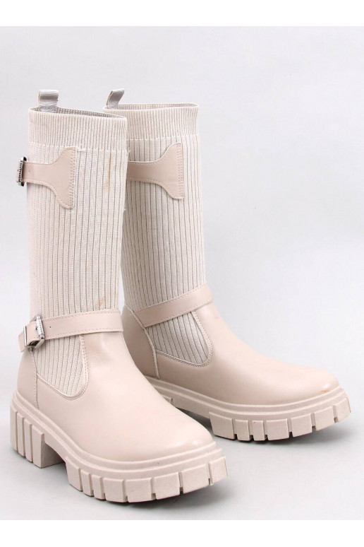 Lange Stiefel beige Farbe RHEA BEIGE