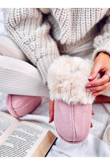 Hausschuhe mit Fell rosa... 2