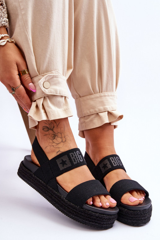 Schwarze Sandalen des Big Star-Modells Schwarze Sandalen des Big Star-Modells