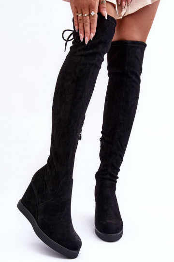 Wildlederstiefel schwarze...