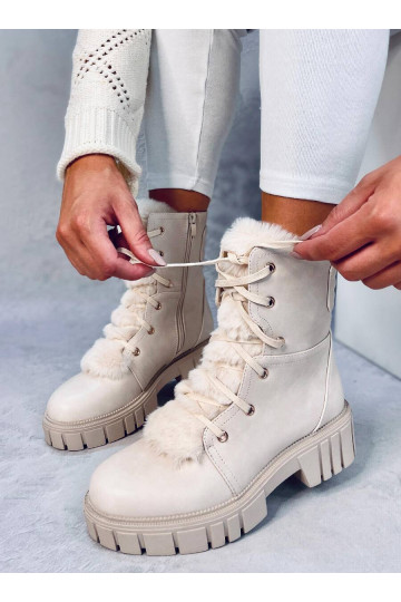MELVIN BEIGE Schnürstiefel...