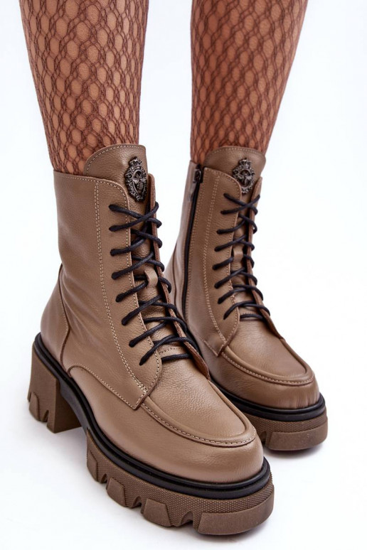 Beheizte Stiefel braun Farbe Rehin