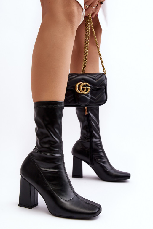 Schwarze Glavina-Stiefel für Damen