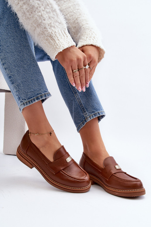 Braune Mokassins für Damen Braune Mokassins für Damen
