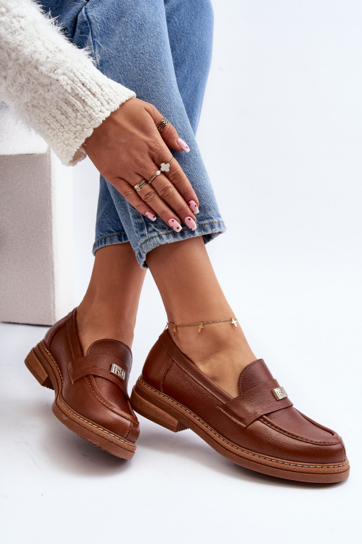 Braune Mokassins für Damen Braune Mokassins für Damen