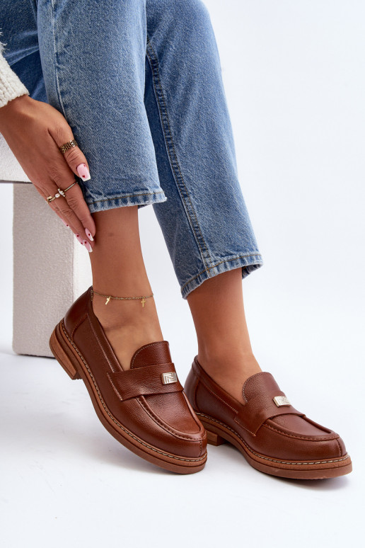 Braune Mokassins für Damen