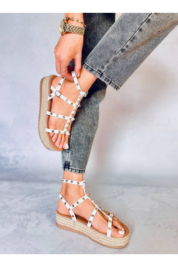 Sandalen mit Nieten ALIZE WHITE 2