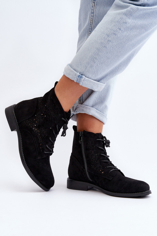S.Barski Schwarze Stiefel mit Mustern S.Barski Schwarze Stiefel mit Mustern