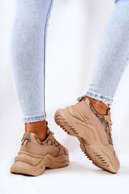 Flynn-Sportschuhe mit Plateau in Beige Flynn-Sportschuhe mit Plateau in Beige