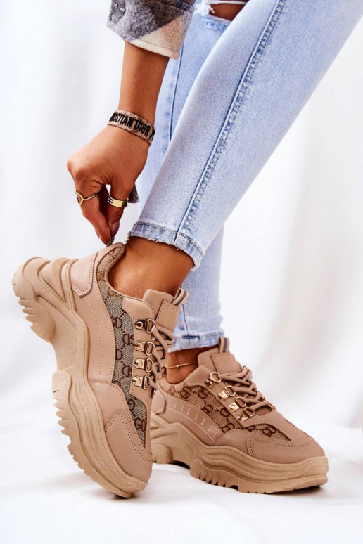 Flynn-Sportschuhe mit Plateau in Beige Flynn-Sportschuhe mit Plateau in Beige