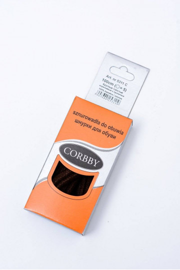 Braune, gewachste Corbby-Schnürsenkel 2