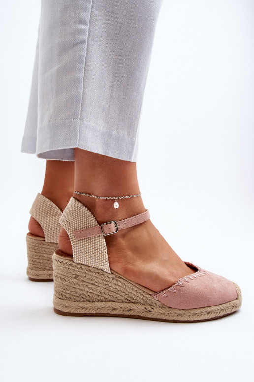 Wildleder-Sandale Espadrilles rosa... Wildleder-Sandale Espadrilles rosa...