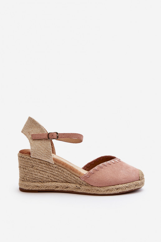 Wildleder-Sandale Espadrilles rosa... Wildleder-Sandale Espadrilles rosa...