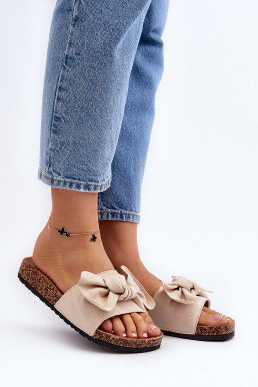 Damenhausschuhe mit Band beige Ezephira Damenhausschuhe mit Band beige Ezephira