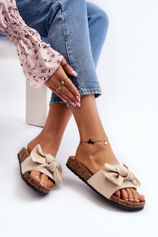 Damenhausschuhe mit Band beige Ezephira Damenhausschuhe mit Band beige Ezephira