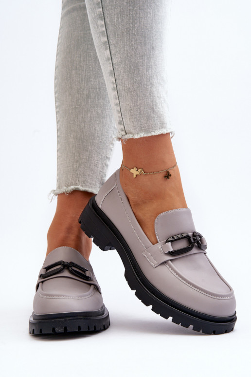 Mokassins graue Farbe Imbleria