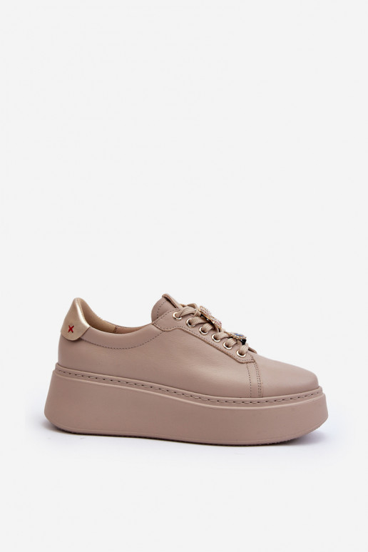 Sneakers Modellschuhe mit schönen Details CheBello 4292 beige