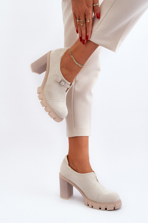 Elfenbeinfarbene Tauina-Schuhe mit...