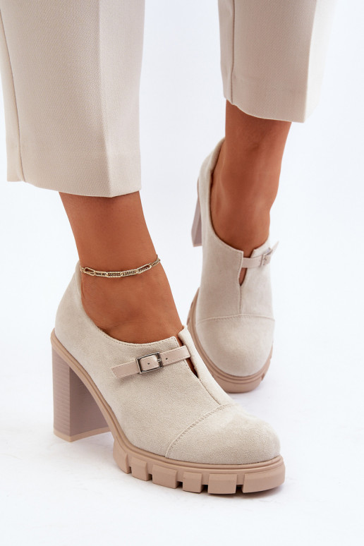 Elfenbeinfarbene Tauina-Schuhe mit...