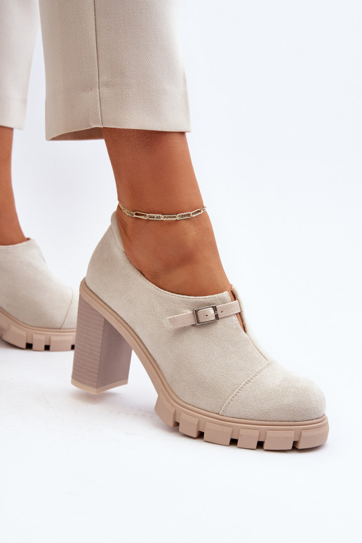 Elfenbeinfarbene Tauina-Schuhe mit...