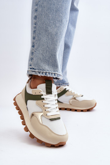 Sneakers Modell Schuhe Sand - grüne Farbe Ralita