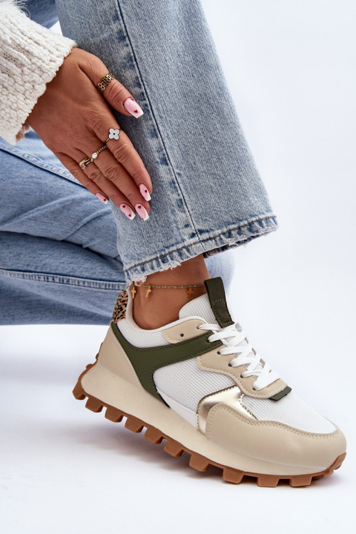 Sneakers Modell Schuhe Sand - grüne... Sneakers Modell Schuhe Sand - grüne...