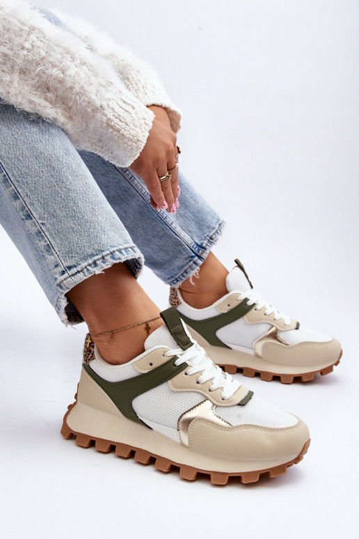 Sneakers Modell Schuhe Sand - grüne... Sneakers Modell Schuhe Sand - grüne...