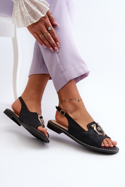 Elegante Damensandalen mit goldenen... Elegante Damensandalen mit goldenen...