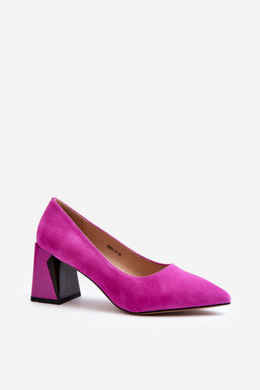 Wildlederschuhe mit rosa Absätzen Alessyndra