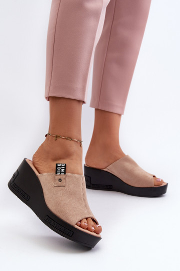 Damenhausschuhe beige Vleni