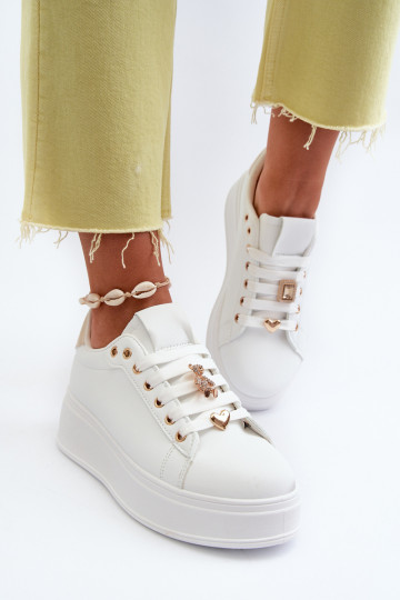 Weiße Damen-Sneaker mit...
