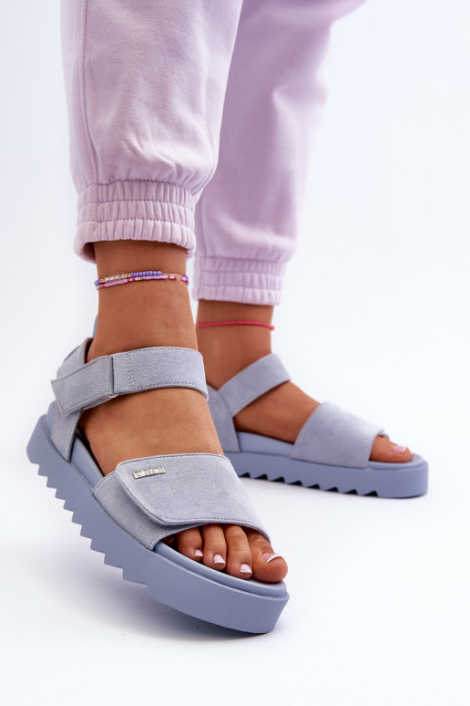 Wildledersandalen mit Plateau Big... Wildledersandalen mit Plateau Big...