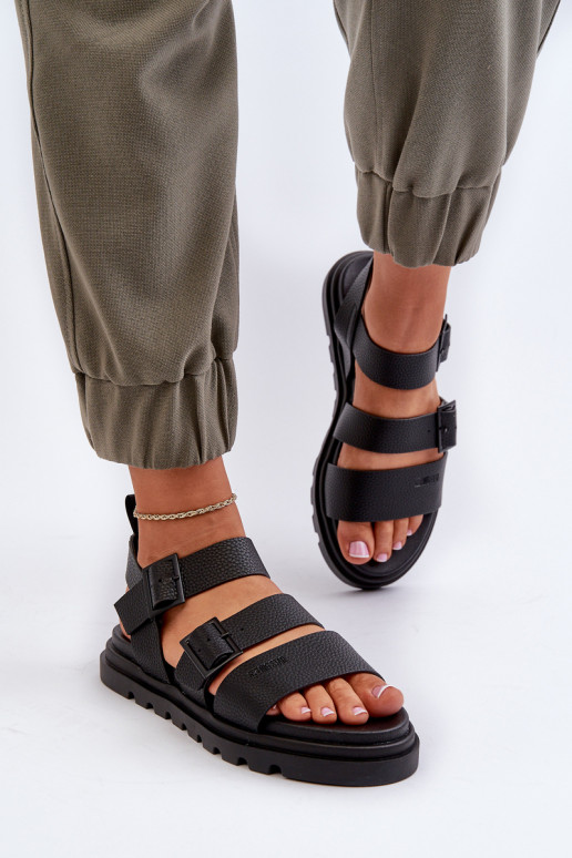 Damen schwarze Sandalen aus... Damen schwarze Sandalen aus...