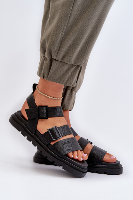 Damen schwarze Sandalen aus... Damen schwarze Sandalen aus...