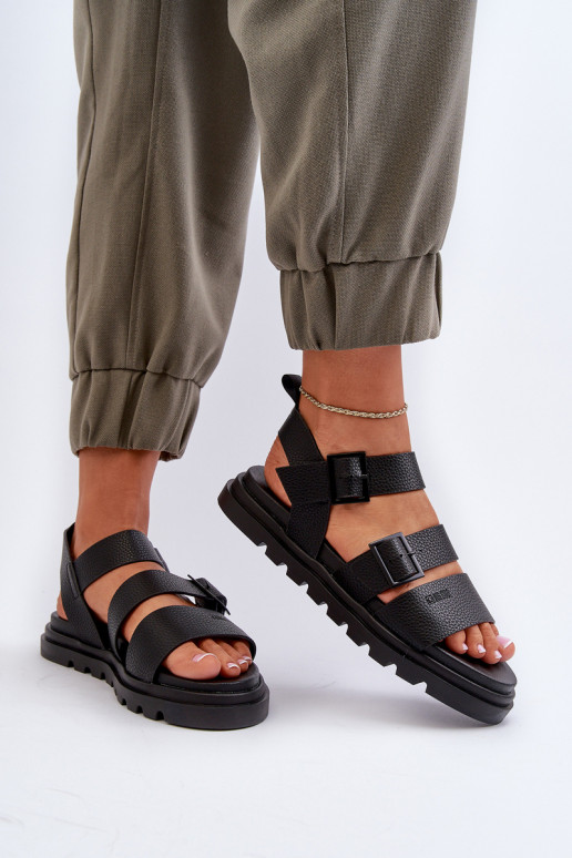 Damen schwarze Sandalen aus... Damen schwarze Sandalen aus...