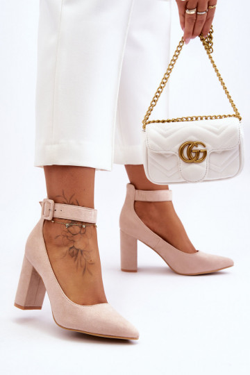 Beige Wildlederschuhe Gloria 2