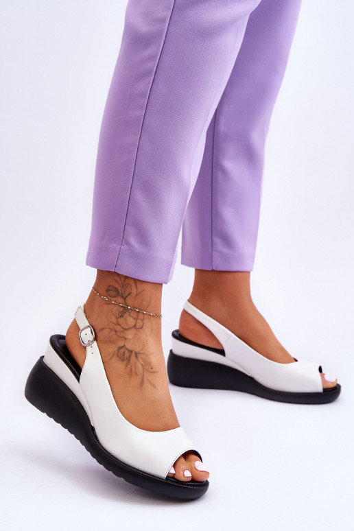 Weiße Sandalen von Sergio Leone mit...