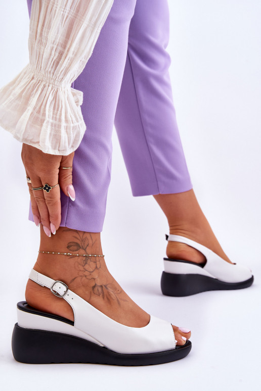 Weiße Sandalen von Sergio Leone mit...