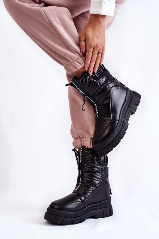 Schneestiefel mit Gummiband in...