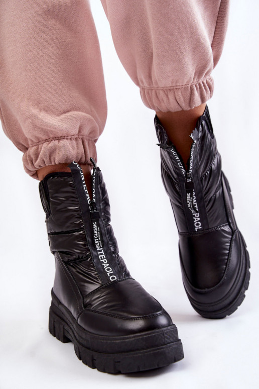 Schneestiefel mit Gummiband in...