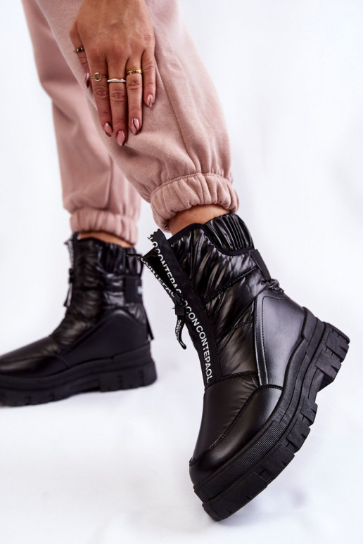 Schneestiefel mit Gummiband in...