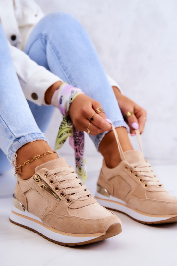 Plateau-Sneaker in Beige...