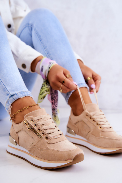 Plateau-Sneaker in Beige von Riverside Plateau-Sneaker in Beige von Riverside