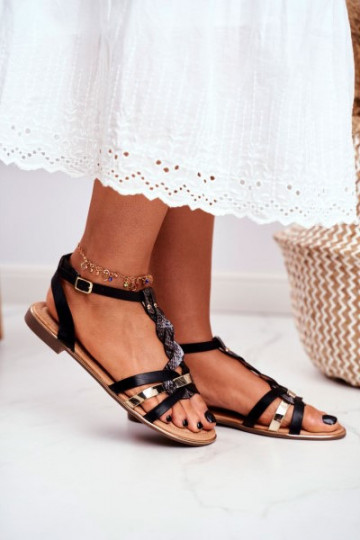 Schwarze Sandalen