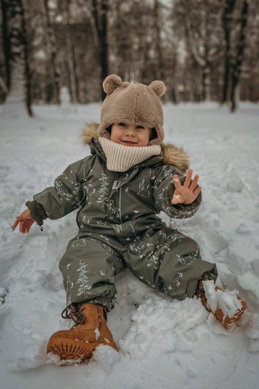 Warme braune Kinderstiefel