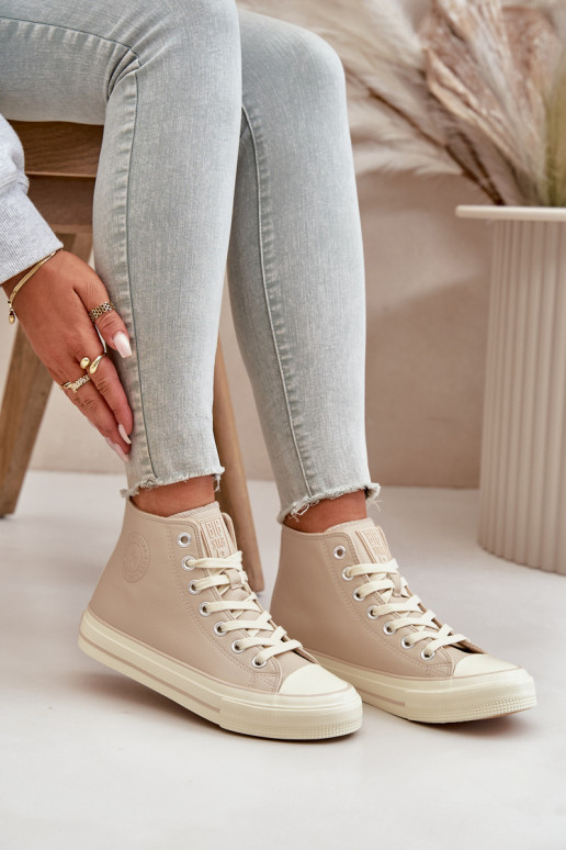 Freizeitschuhe sich Zuarm laufen aus Öko-Leder Beige Big Star OO274934 Freizeitschuhe sich Zuarm laufen aus Öko-Leder Beige Big Star OO274934