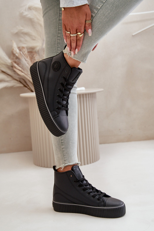 Feminin sich Zuarm laufen lässige Schuhe aus Öko-Leder Big Star OO274790 schZuarze Farbe Feminin sich Zuarm laufen lässige Schuhe aus Öko-Leder Big Star OO274790 schZuarze Farbe